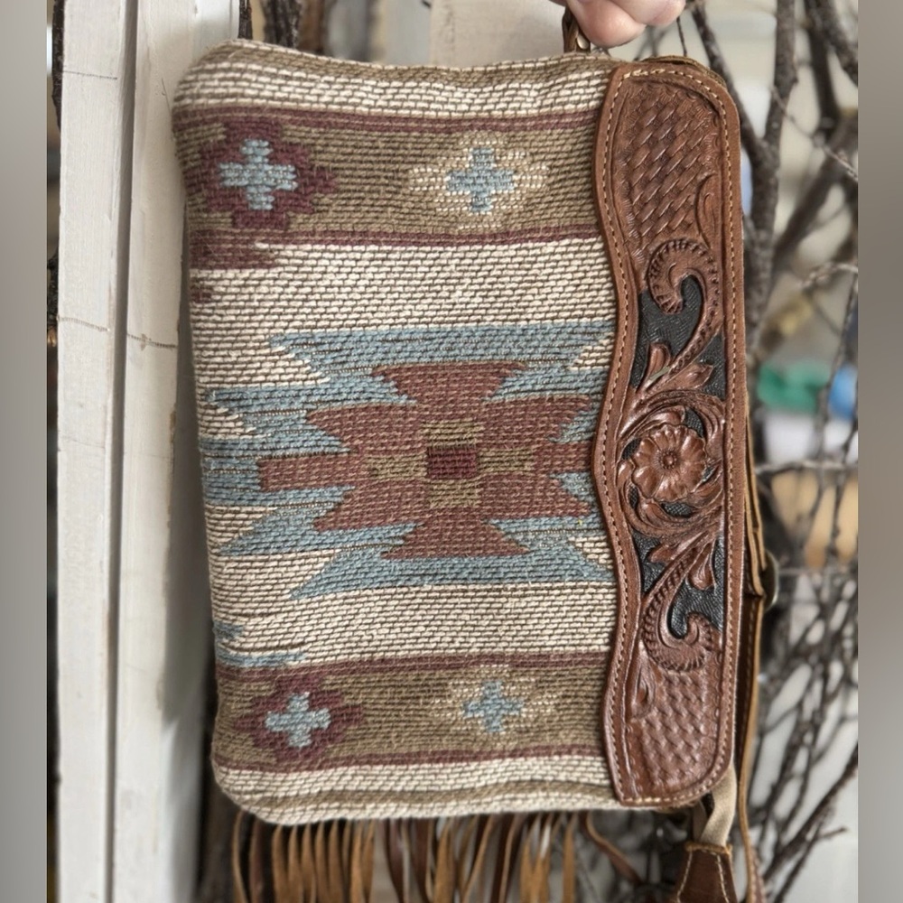 Western toiled leather Myra bag purse fringe Cowgirl, Boho, Aztec cowgirl